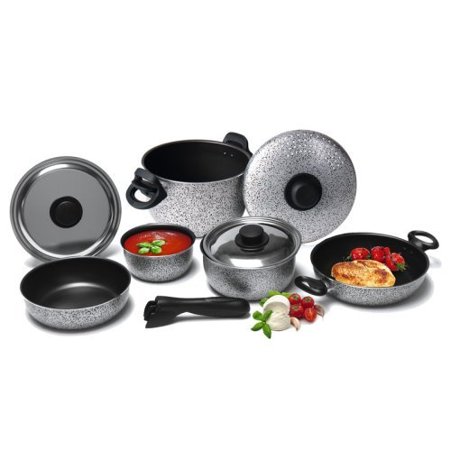 Aluminum camping pot set Rocky - 9 pieces