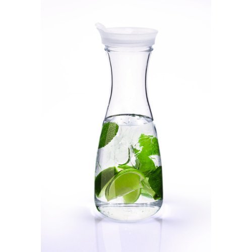 Carafe with lid 1 liter Ø10xH26,5cm acrylic+PP