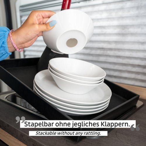 2 magnetic porcelain bowls - 0.4 l