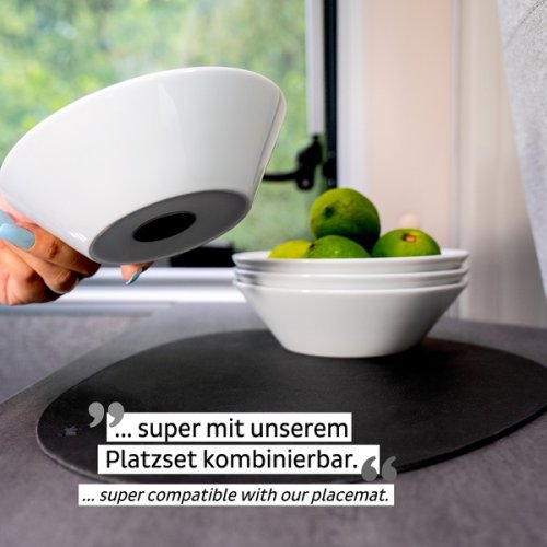 2 magnetic porcelain bowls - 0.4 l