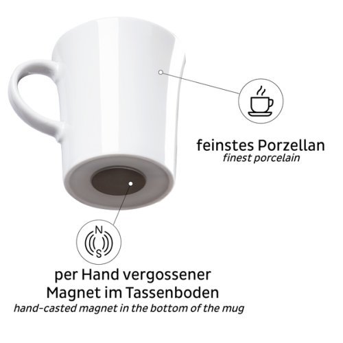 Porcelain Magnet Handle Cups CAMPING - Set of 2