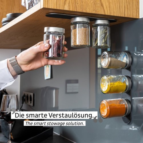 Fine food magnetic jars BLACK &amp; CLASSY - 192 ml