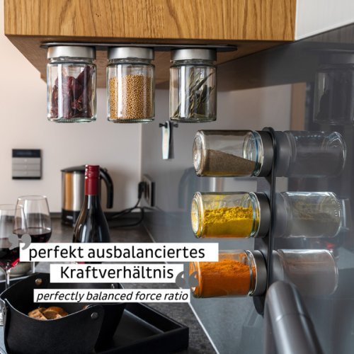 Fine food magnetic jars BLACK &amp; CLASSY - 192 ml