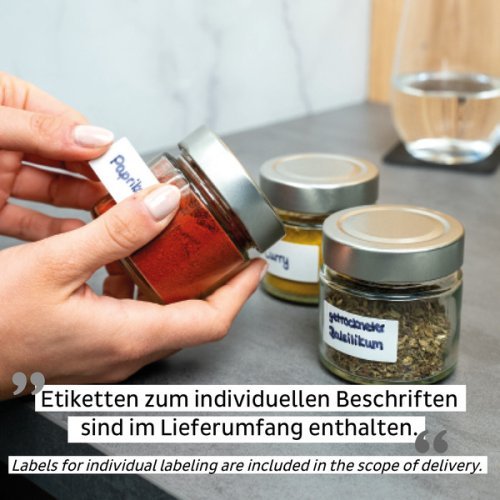 Fine food magnetic jars BLACK &amp; CLASSY - 125 ml