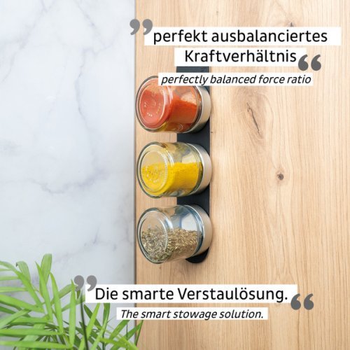 Fine food magnetic jars BLACK &amp; CLASSY - 125 ml