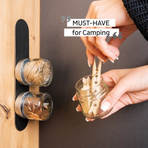 Fine food magnetic jars BLACK &amp; CLASSY - 125 ml