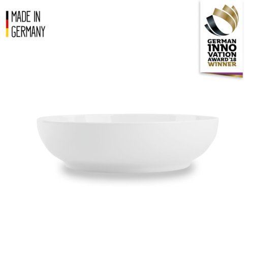 Porcelain magnetic food bowl - white