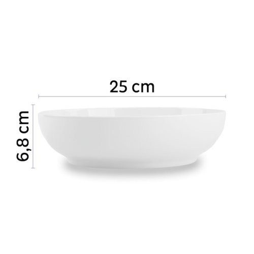 Porcelain magnetic food bowl - white