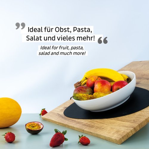 Porcelain magnetic food bowl - white