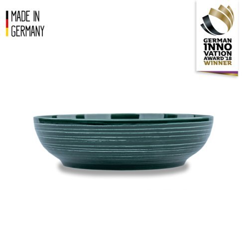 Porcelain magnetic food bowl - forest green