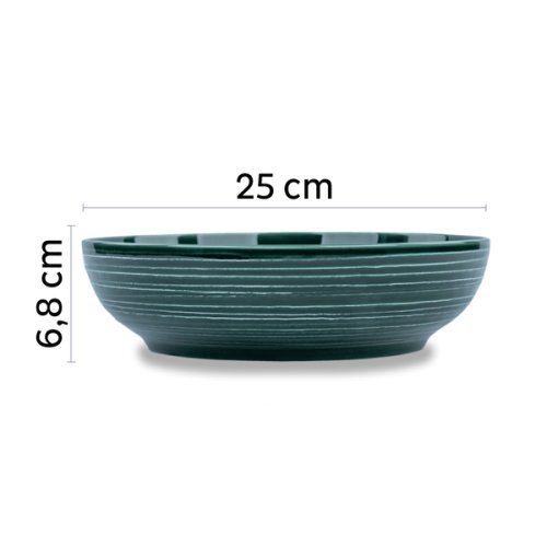 Porcelain magnetic food bowl - forest green