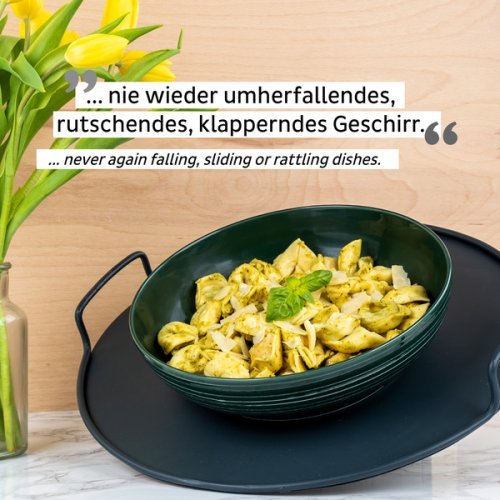 Porcelain magnetic food bowl - forest green