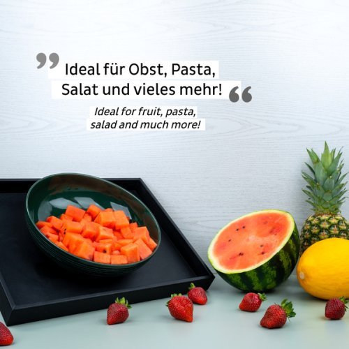 Porcelain magnetic food bowl - forest green