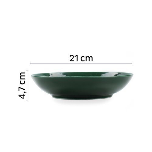 Porcelain magnetic food bowl - forest green