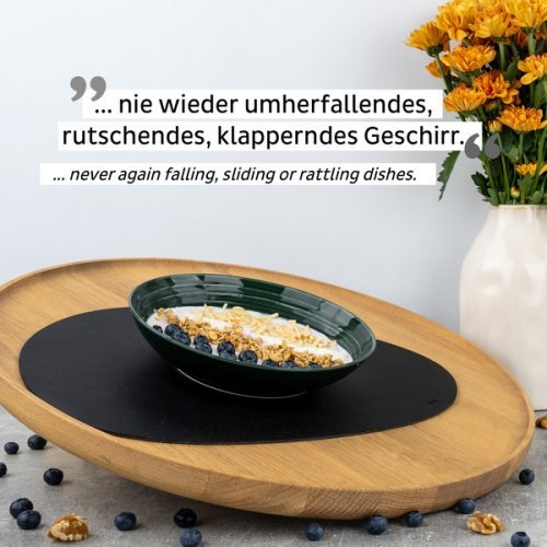 Porcelain magnetic food bowl - forest green