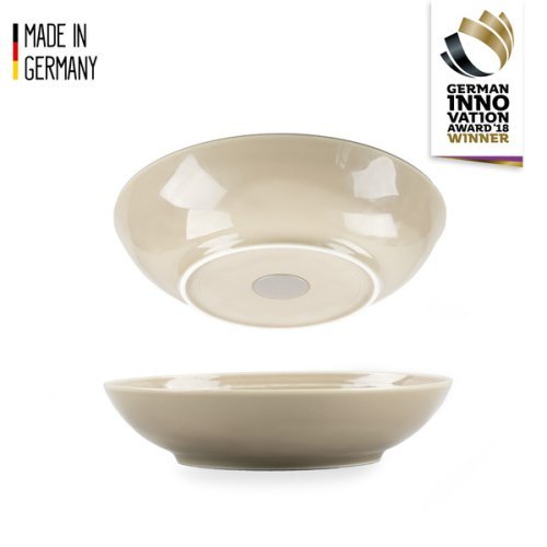Porcelain magnetic food bowl - ivory