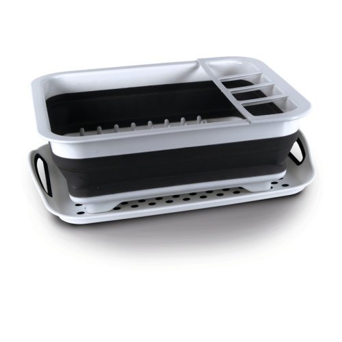 Silicone Dish Dryer - White/Black