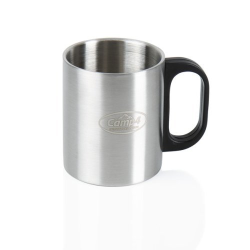 Coffee mug stainless steel, 0,3l plastic griff