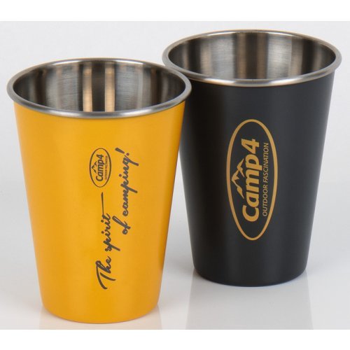 CAMP4 Stainless steel cup HARMONY - yellow &amp; anthracite