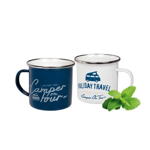 Bay City enamel mug - set of 2