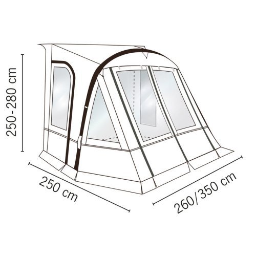 Motorhome awning ONE BEAM AIR HIGH