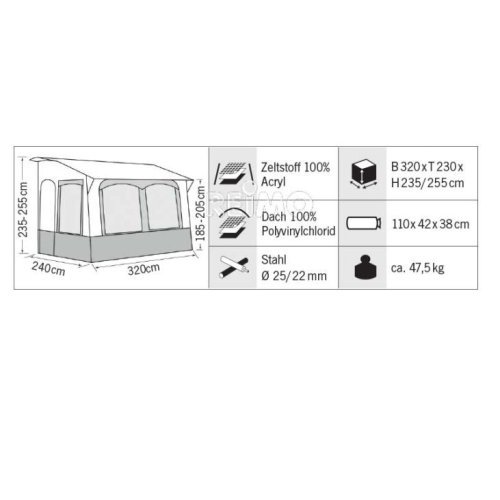 All-season caravan awning Casa Royal 320