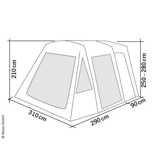 Inflatable motorhome awning Tour Breeze Air L