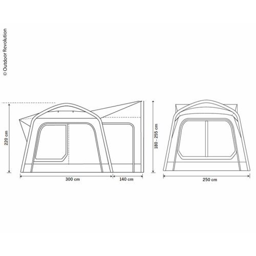 Bus awning Movelite T1 Tail