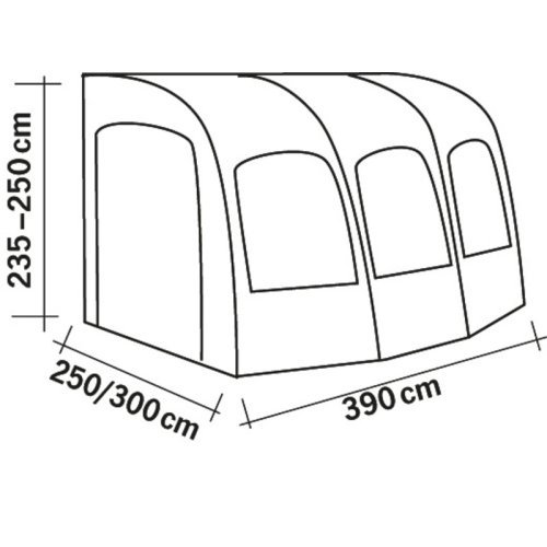 Inflatable caravan awning TAVIRA AIR 390