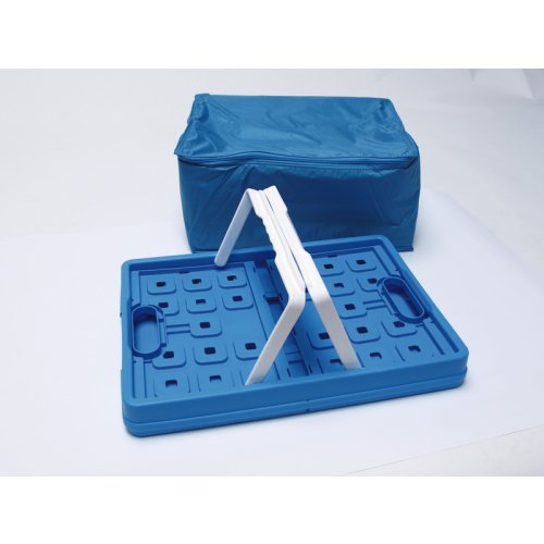 Folding box 32l with cool bag, blue/white