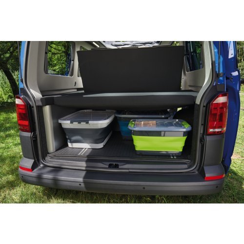 Storage box 45l foldable with lid and wheels, 61 x 45 x 10 / 30,4cm