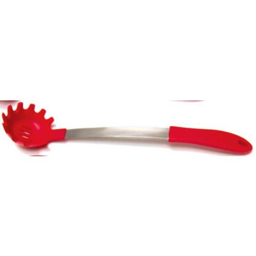 Silicone spaghetti cooking spoon with stainless steel 18/0