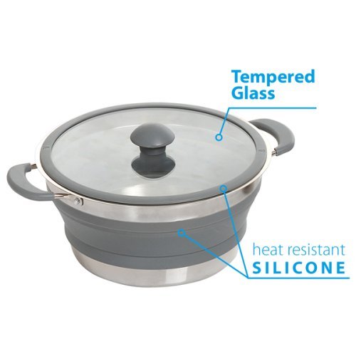 Volcano collapsible saucepan - 2.6 l - gray