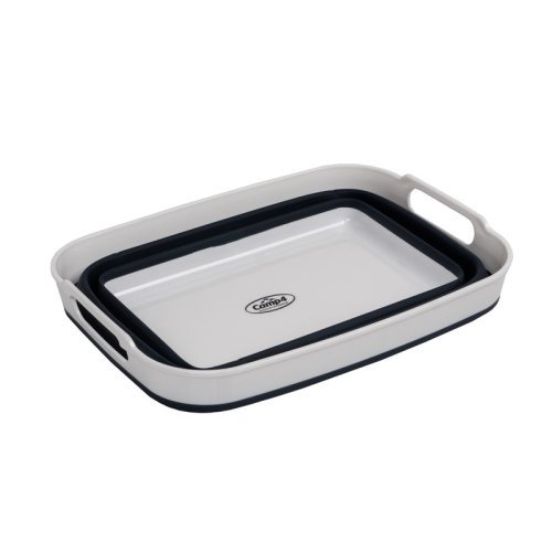 Foldable wash bowl - gray / white