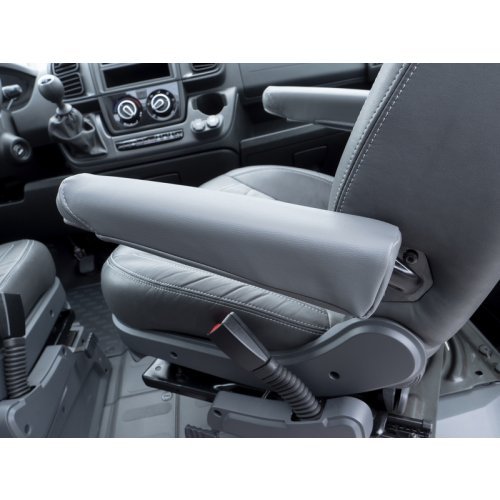 Protective cover armrest Fiat Ducato from 2007 - imitation leather - anthracite