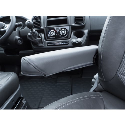 Protective cover armrest Fiat Ducato from 2007 - imitation leather - anthracite