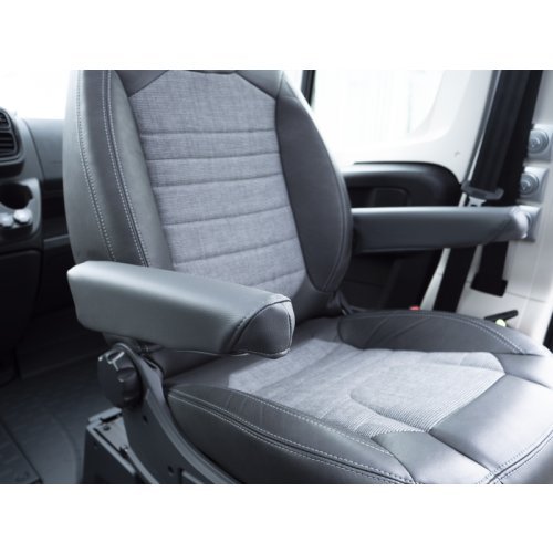 Protective cover armrest Fiat Ducato from 2007 - imitation leather - anthracite
