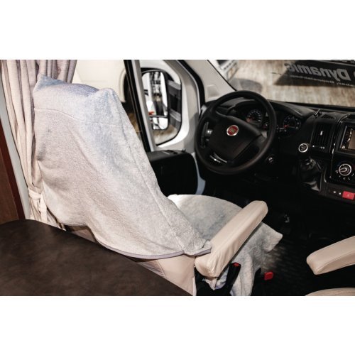 Terry cloth cover for car seat universal light grey