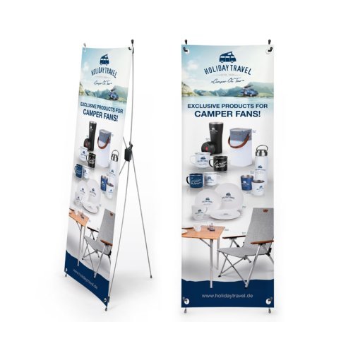 Holiday Travel X-Banner - Theme: Product highlights, Language: English