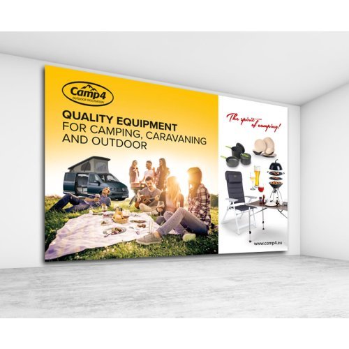 Camp4 indoor banner, size: 4500x3000mm, mesh fabric, eyelets every 50cm