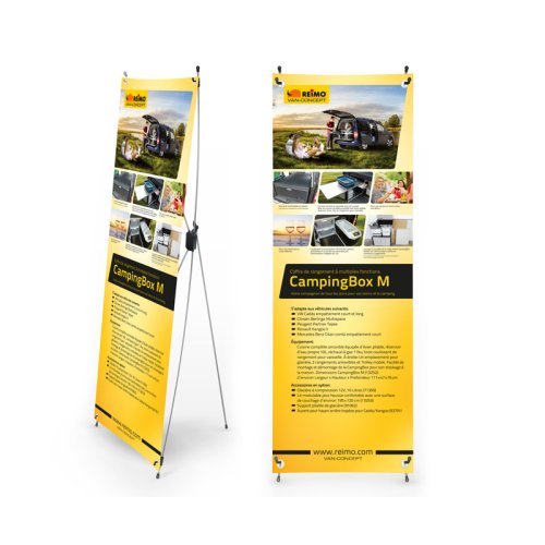 The shapely advertising for the showroom or the trade fair