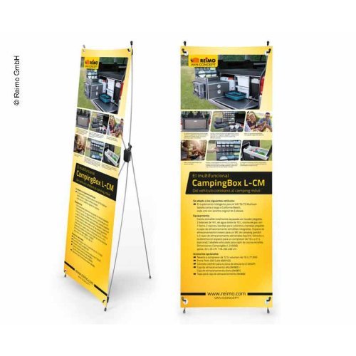 X-Banner - Motif: Reimo Campingbox L-CM, Spanish, Size: 60x180cm