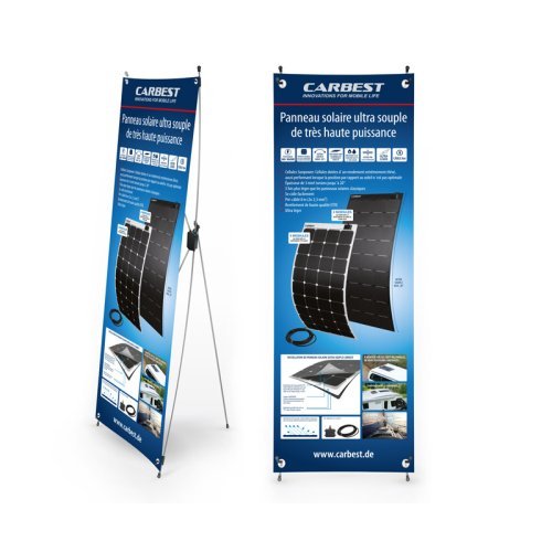 Carbest X-Banner - Motive: Solarpanel, French, Size: 60x180cm