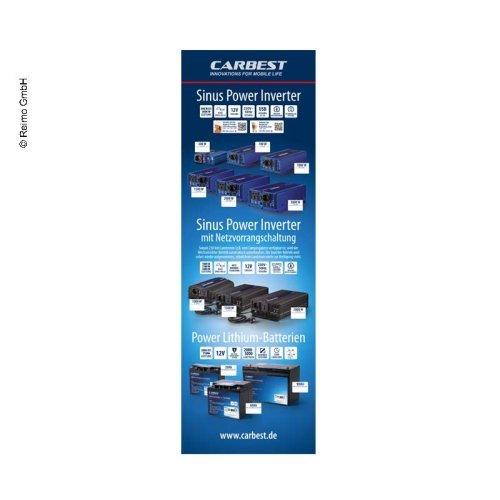 Carbest X-Banner-Motif:Inverter,Lithium battery,German,Size:60x180cm