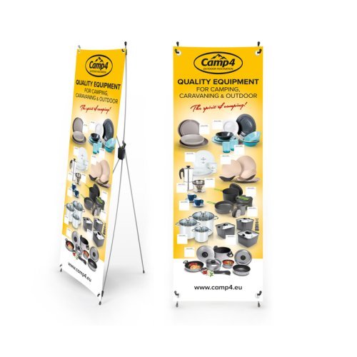 Camp4 X-Banner household products, English, size: 600x1800mm