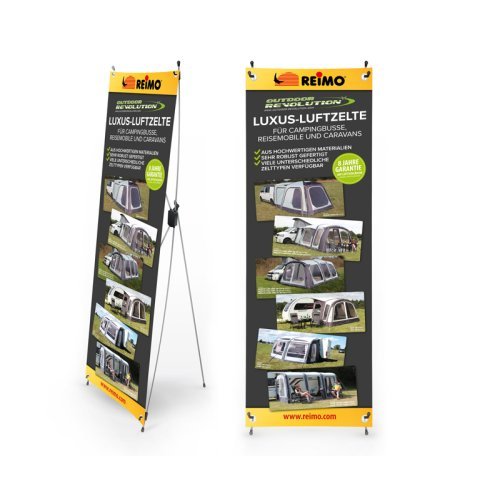 X-Banner Outdoor Revolution tents DE, size: 600x1800mm