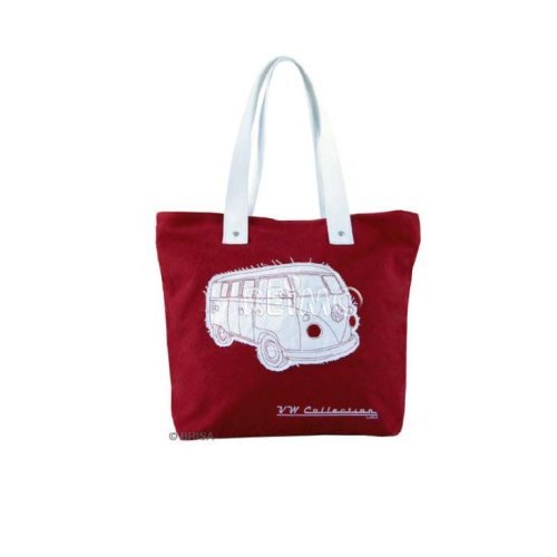 VW Collection Canvas Shopper Bag red, 40 x 35 x 10 cm