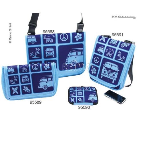 VW Collection shoulder bag, crosswise, Sufer style, blue, neoprene, 28x27x10cm
