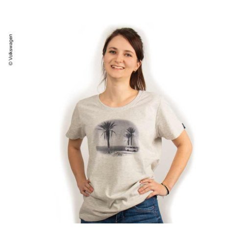 T-Shirt ladies VW size 42, light grey-melange, 100% cotton