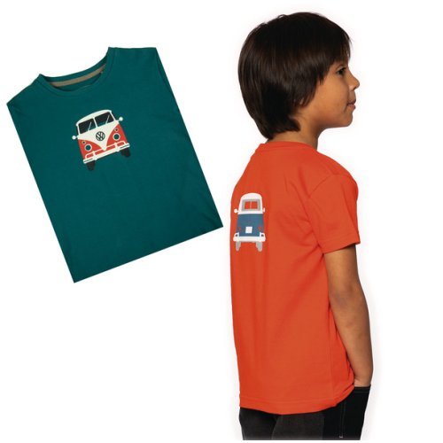 T-Shirt KIDS "Bulli Front "VW, size 92/98, 100% cotton petrol blue